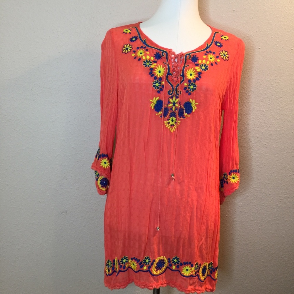 Umgee Embroidered Top Tunic
